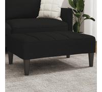 vidaXL Poggiapiedi Nero 77x55x31 cm in Tessuto