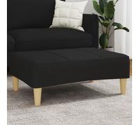 vidaXL Poggiapiedi Nero 77x55x31 cm in Tessuto