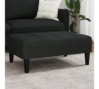 vidaXL Poggiapiedi Nero 77x55x31 cm in Velluto