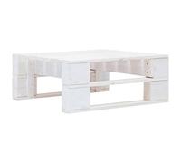vidaXL Poggiapiedi Pallet da Giardino in Legno FSC Bianco
