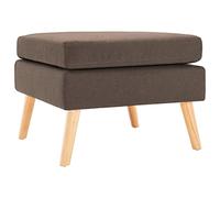 vidaXL Poggiapiedi Pouf in Telo Sgabello Sedile Sediletto Mobili per Salotto Arredo per Camera da Letto Arredamento Marrone in Tessuto