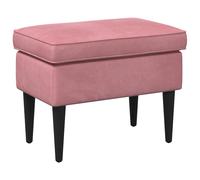 vidaXL Poggiapiedi Rosa 55 x 35 x 41 cm Velluto