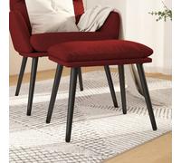 vidaXL Poggiapiedi Rosso Vino 45x29,5x35 cm in Tessuto