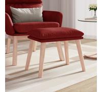 vidaXL Poggiapiedi Rosso Vino 45x29,5x35 cm in Tessuto