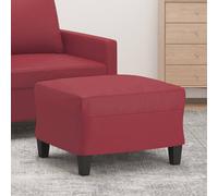 vidaXL Poggiapiedi Rosso Vino 60x50x41 cm in Similpelle