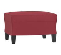 vidaXL Poggiapiedi Rosso Vino 60x50x41 cm in Similpelle