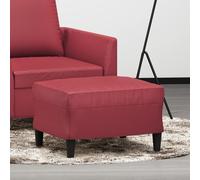 VidaXL Poggiapiedi Rosso Vino 60x50x41 cm in Similpelle