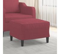 vidaXL Poggiapiedi Rosso Vino 60x50x41 cm in Tessuto