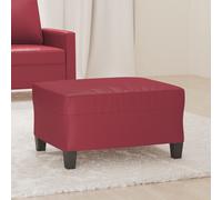 vidaXL Poggiapiedi Rosso Vino 70x55x41 cm in Similpelle
