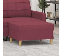 vidaXL Poggiapiedi Rosso Vino 70x55x41 cm in Tessuto