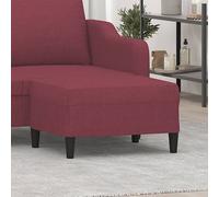 vidaXL Poggiapiedi Rosso Vino 70x55x41 cm in Tessuto