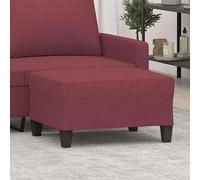 vidaXL Poggiapiedi Rosso Vino 70x55x41 cm in Tessuto
