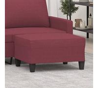 vidaXL Poggiapiedi Rosso Vino 70x55x41 cm in Tessuto
