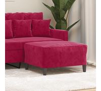 vidaXL Poggiapiedi Rosso Vino 70x55x41 cm in Velluto