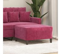 VidaXL Poggiapiedi Rosso Vino 70x55x41 cm in Velluto