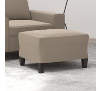 vidaXL Poggiapiedi Tortora 60x50x41 cm in Tessuto Microfibra