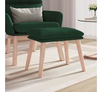 vidaXL Poggiapiedi Verde Scuro 45x29,5x35 cm in Tessuto
