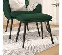 vidaXL Poggiapiedi Verde Scuro 45x29,5x35 cm in Tessuto