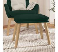 vidaXL Poggiapiedi Verde Scuro 45x29,5x35 cm in Velluto