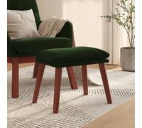 vidaXL Poggiapiedi Verde Scuro 45x29,5x35 cm in Velluto