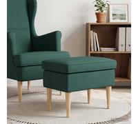 vidaXL Poggiapiedi Verde Scuro 55 x 35 x 41 cm
