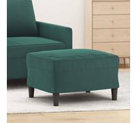 VidaXL Poggiapiedi Verde Scuro 60x50x41 cm in Velluto