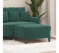 VidaXL Poggiapiedi Verde Scuro 70x55x41 cm in Velluto