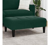 vidaXL Poggiapiedi Verde Scuro 77x55x31 cm in Velluto