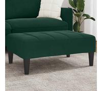 vidaXL Poggiapiedi Verde Scuro 77x55x31 cm in Velluto