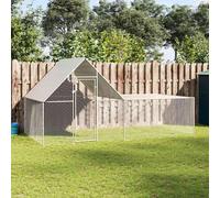 vidaXL Pollaio 4x2x2 m in Acciaio Zincato