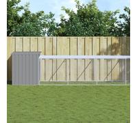 vidaXL Pollaio Area Corsa Grigio Chiaro 110x1221x110cm Acciaio Zincato