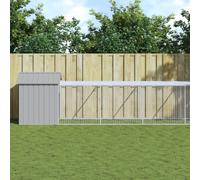 vidaXL Pollaio Area Corsa Grigio Chiaro 117x1017x123cm Acciaio Zincato