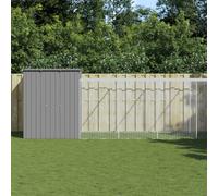 vidaXL Pollaio Area Corsa Grigio Chiaro 165x863x181 cm Acciaio Zincato