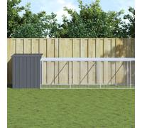 vidaXL Pollaio con Area Corsa Antracite 110x1017x110cm Acciaio Zincato