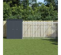 vidaXL Pollaio con Area Corsa Antracite 165x1067x181cm Acciaio Zincato