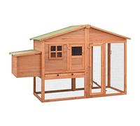 vidaXL Pollaio con Casetta di Nidificazione in Legno Massello di Abete