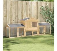 vidaXL Pollaio Marrone 225 x 60 x 89 cm