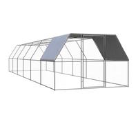 vidaXL Pollaio per Esterni 3x12x2 m in Acciaio Zincato