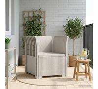 vidaXL Poltrona a 1 Posto Aspetto Rattan PP Bianco