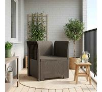 vidaXL Poltrona a 1 Posto Aspetto Rattan PP Grigio Chiaro