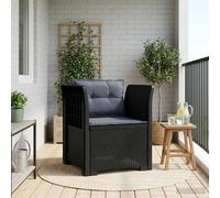 vidaXL Poltrona a 1 Posto con Cuscini Aspetto Rattan PP Antracite