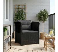 vidaXL Poltrona a 1 Posto con Cuscini Aspetto Rattan PP Antracite