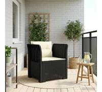 vidaXL Poltrona a 1 Posto con Cuscini Aspetto Rattan PP Antracite
