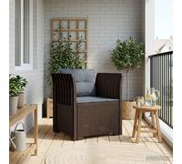 vidaXL Poltrona a 1 Posto con Cuscini Aspetto Rattan PP Marrone