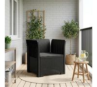 vidaXL Poltrona a 1 Posto con Cuscino Aspetto Rattan PP Antracite