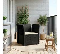 vidaXL Poltrona a 1 Posto con Cuscino Aspetto Rattan PP Antracite