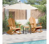 vidaXL Poltrona a dondolo Adirondack 2 pz Marrone