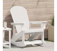 vidaXL Poltrona a dondolo Adirondack Bianco HDPE
