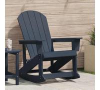 vidaXL Poltrona a dondolo Adirondack Blu navy HDPE