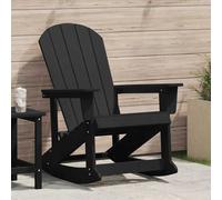 vidaXL Sedia a Dondolo Adirondack Nera 73.5x92x90 cm HDPE